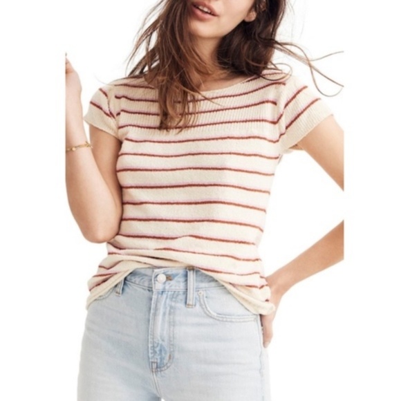 Madewell Tops - Madewell Marin Stripe Sweater Tee